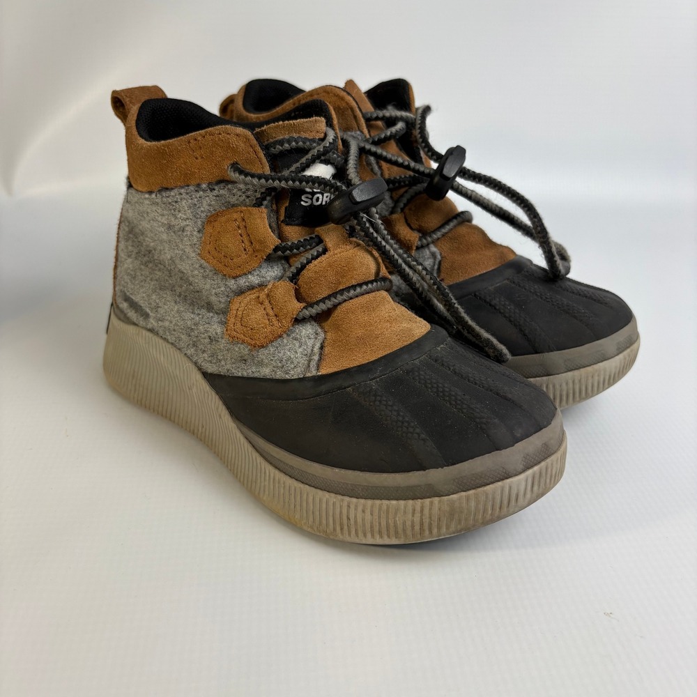 Sorel Out N About Classic Kids Youth 2 Waterproof Duck Boots Grey NY5168-243